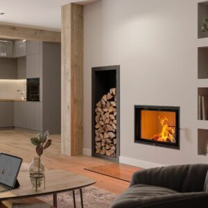 Toplovodni kaminski vložek na drva Varia 1V H₂O